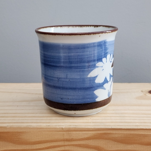 Vintage Blue Bamboo Mug By Potter's Selection Ranmaru Japan - Picture 4 of 12